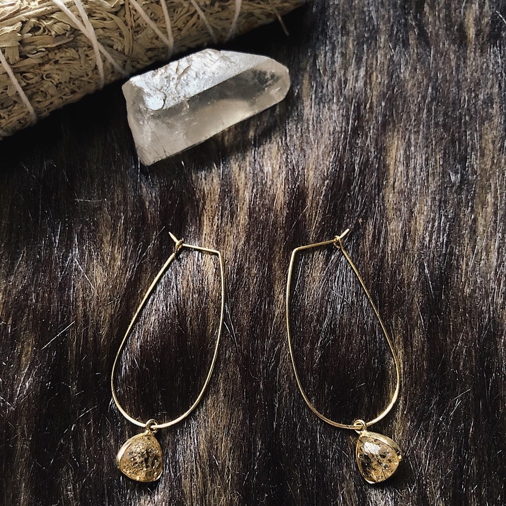 Gemstone Drop Dangle Earrings